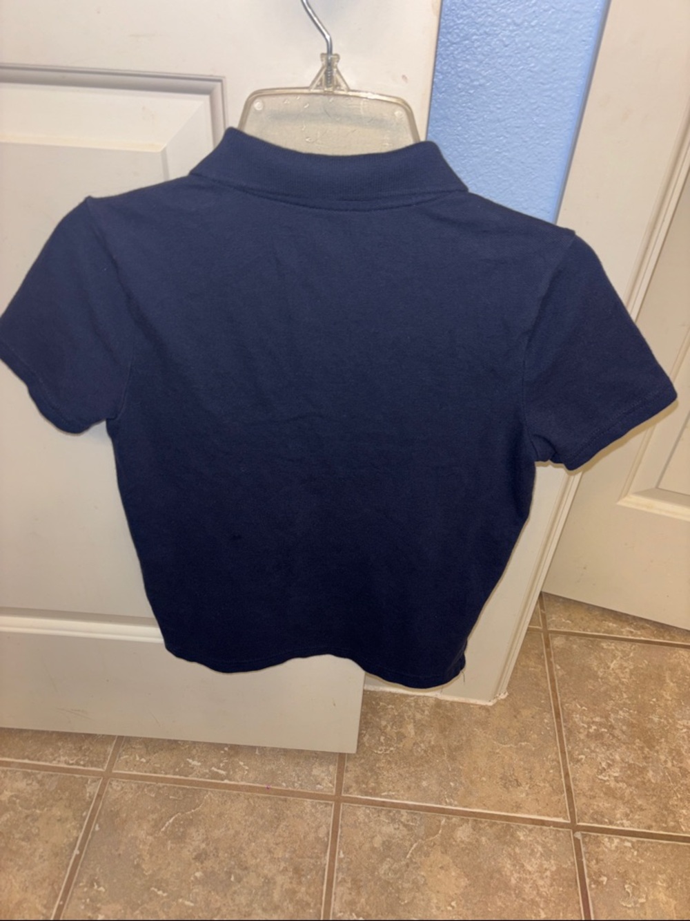 abercrombie kids Navy Polo Shirt 7/8 7 8 - Picture 4 of 4